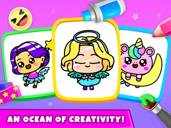 Tangkapan skrin Colouring & Drawing for Girls iPad 