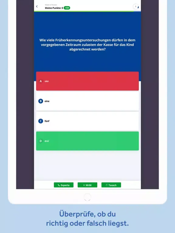 Zrzuty ekranu Wer wird ZFA-Abrechnungsprofi? iPad 