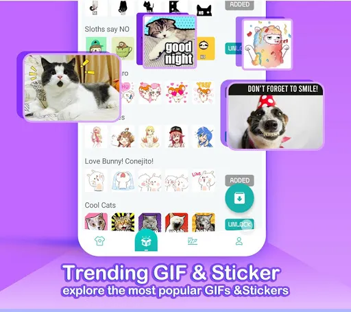 Kika Keyboard - Emoji, Fonts Screenshots