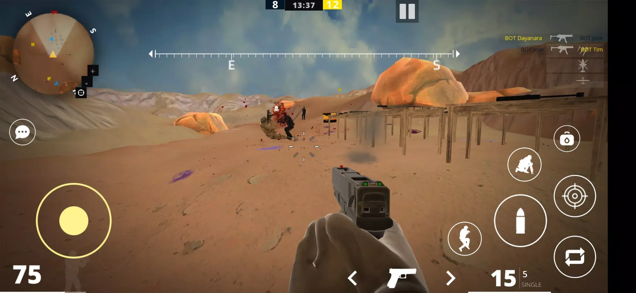 Tangkapan layar Brutal War Online 2