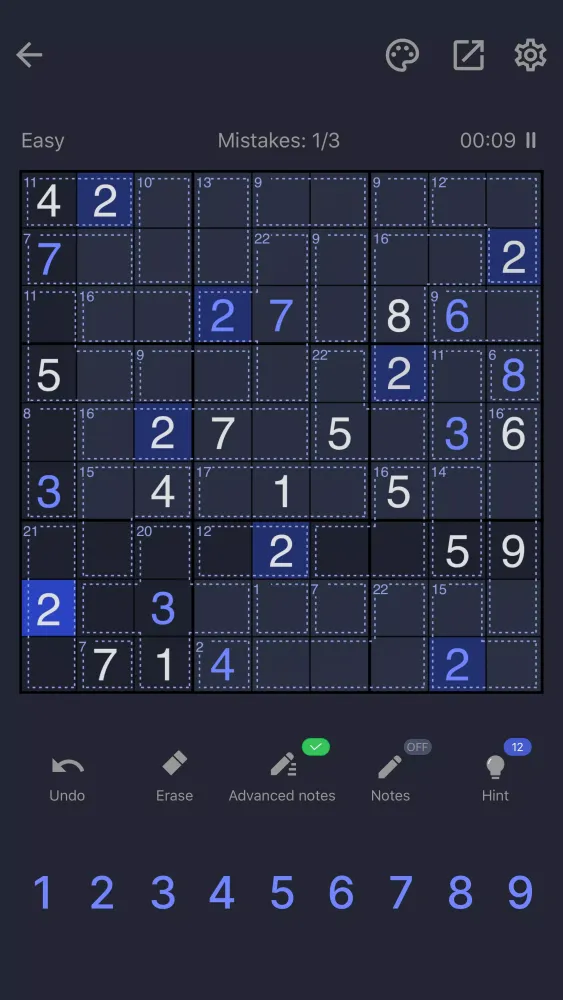 Killer Sudoku 스크린샷