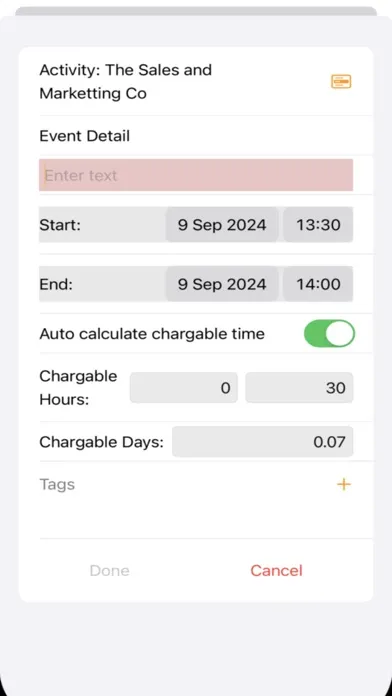 Time Logger Screenshots