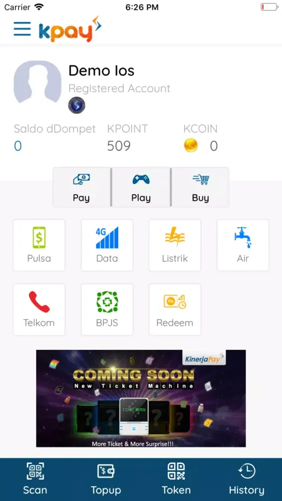 Zrzuty ekranu KPAY