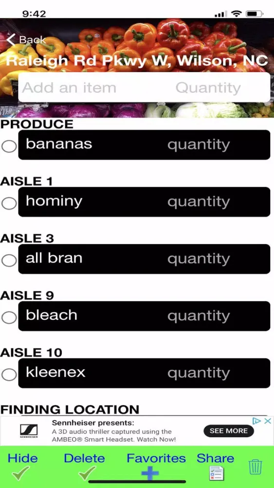 Aisle Helper Grocery List سکرین شاٹس