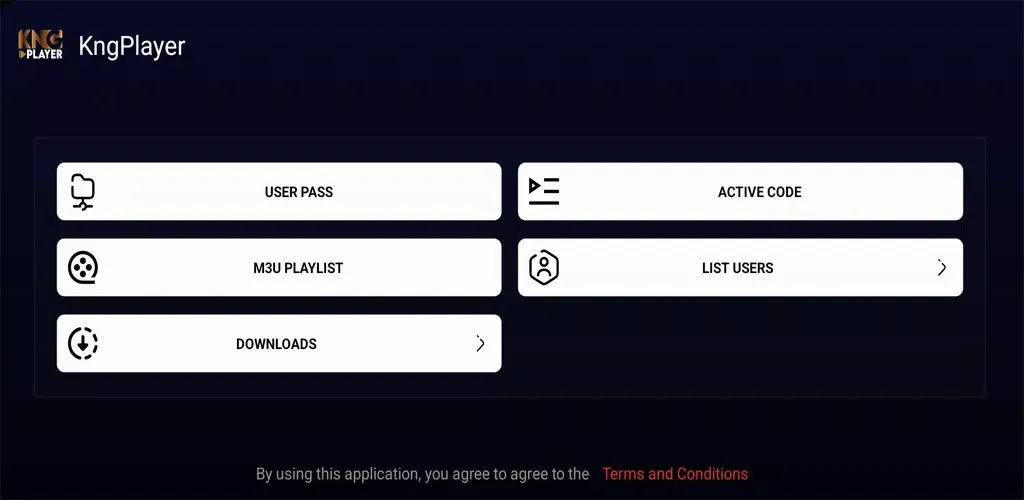 Ảnh chụp màn hình của KNG Player