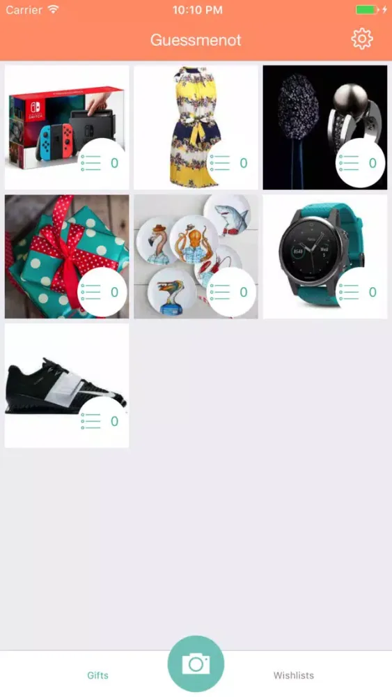 Tangkapan layar Guessmenot - gifting made easy