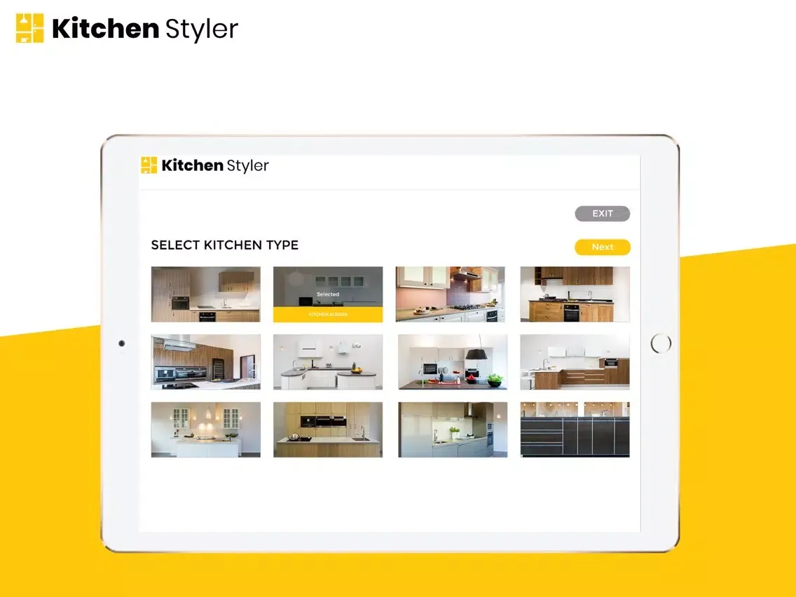 Kitchen Styler web UI iPad  Ekran Görüntüleri