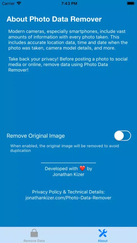 PDR - Photo Data Remover স্ক্রিনশট