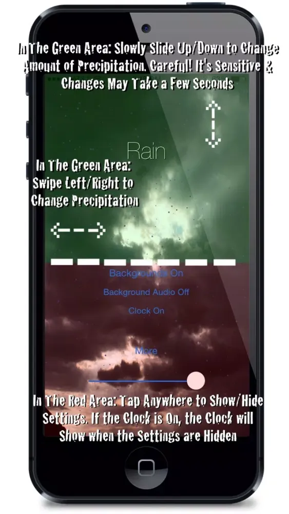 Zrzuty ekranu Precipitation: Rain, Snow & Other Relaxing Sounds and Visuals