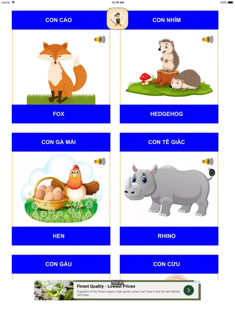 ภาพหน้าจอของ Vườn Thú của Bé iPad 