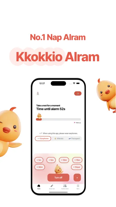 Capturas de tela do Kkokkio Alarm - Earphone Alarm