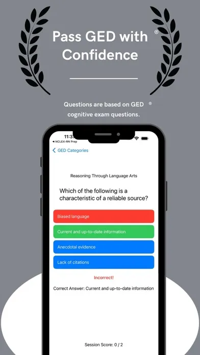 GED Practice Exam Prep 2024 Screenshots