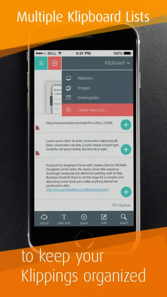 Tangkapan skrin Klipboard - Intelligent Copy & Paste Clipboard