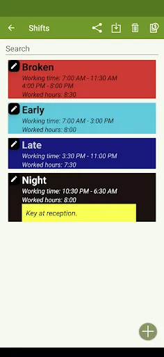 Capturas de tela do Shift Work Calendar - FlexR