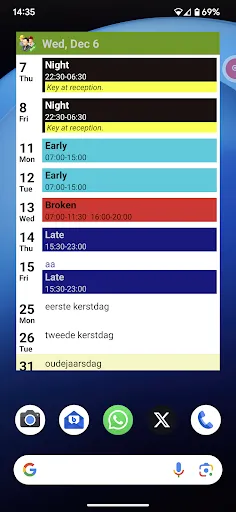 Capturas de tela do Shift Work Calendar - FlexR