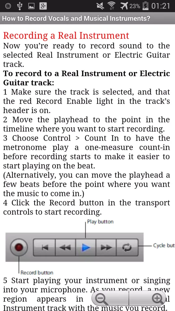 Capturas de pantalla de GarageBand Tutorials