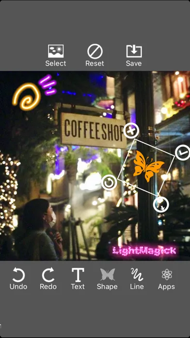 Capturas de tela do Light Magick