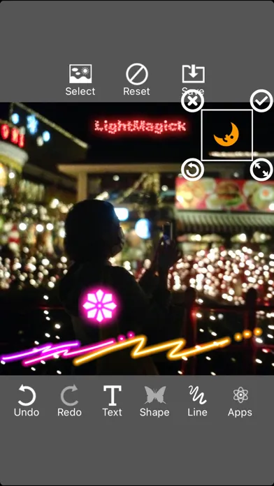 Capturas de tela do Light Magick