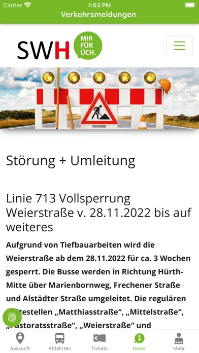 SWH-Mobil Ekran Görüntüleri