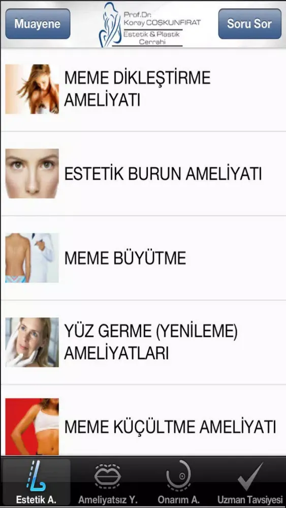 Estetik ve Plastik Cerrahi سکرین شاٹس