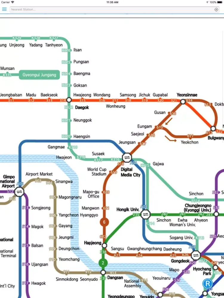 Capturas de pantalla de Seoul Busan Subway iPad 