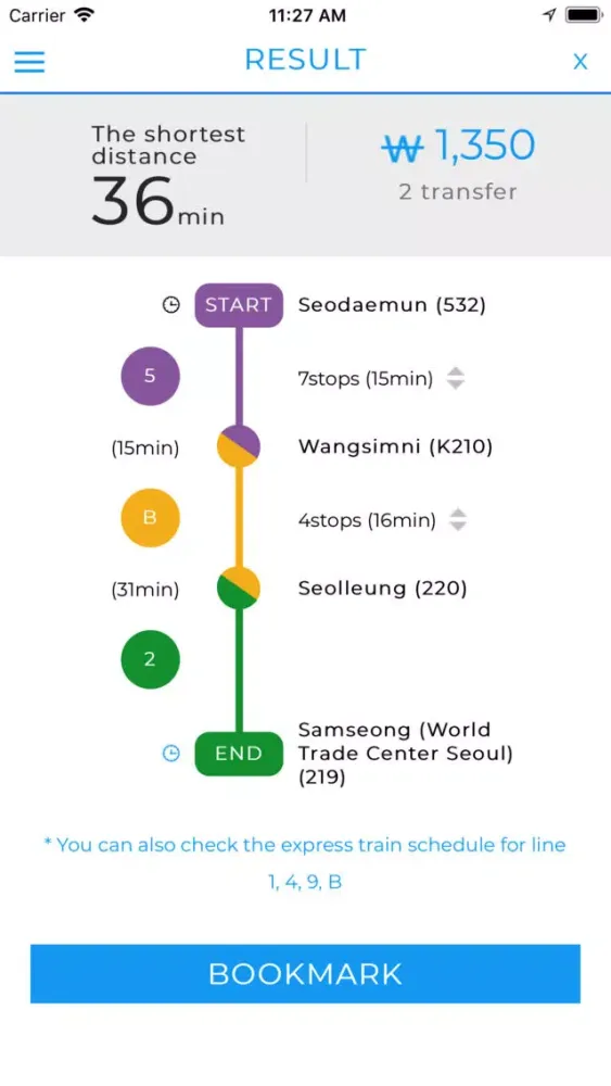 Capturas de pantalla de Seoul Busan Subway