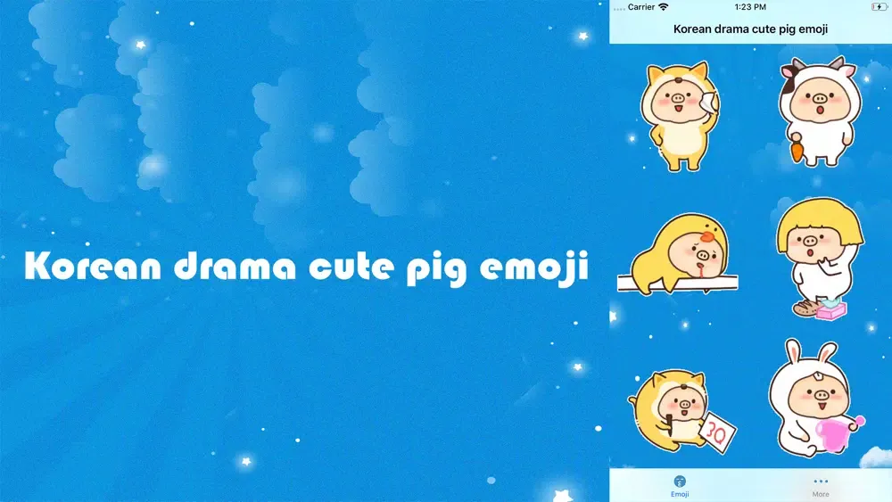 Screenshot di Korean drama cute pig emoji