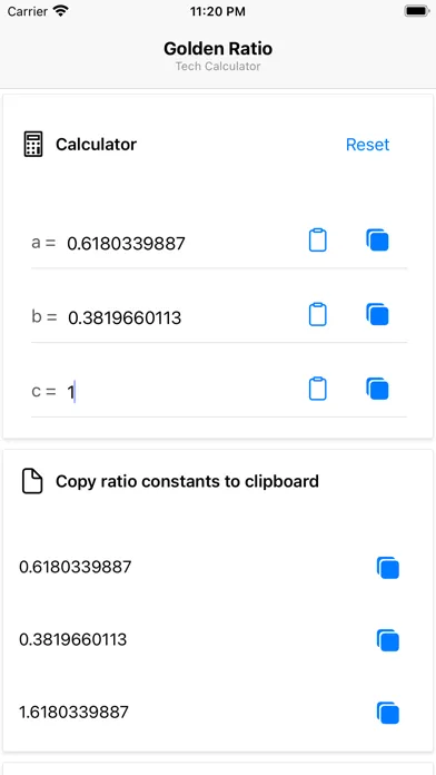 تصاویر Golden Ratio Tech Calculator
