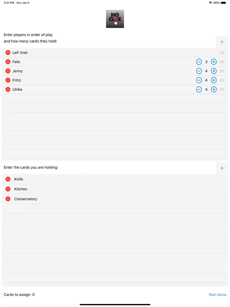No Clue iPad 应用截图
