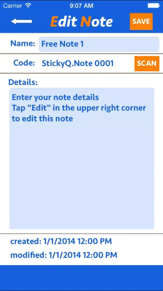 StickyQ: Personal Inventory Screenshots