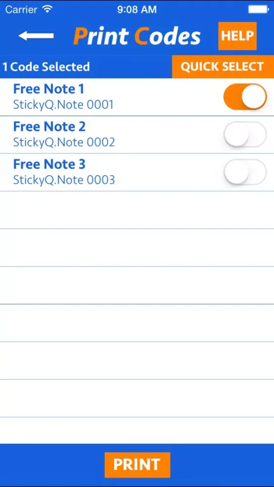 StickyQ: Personal Inventory Screenshots