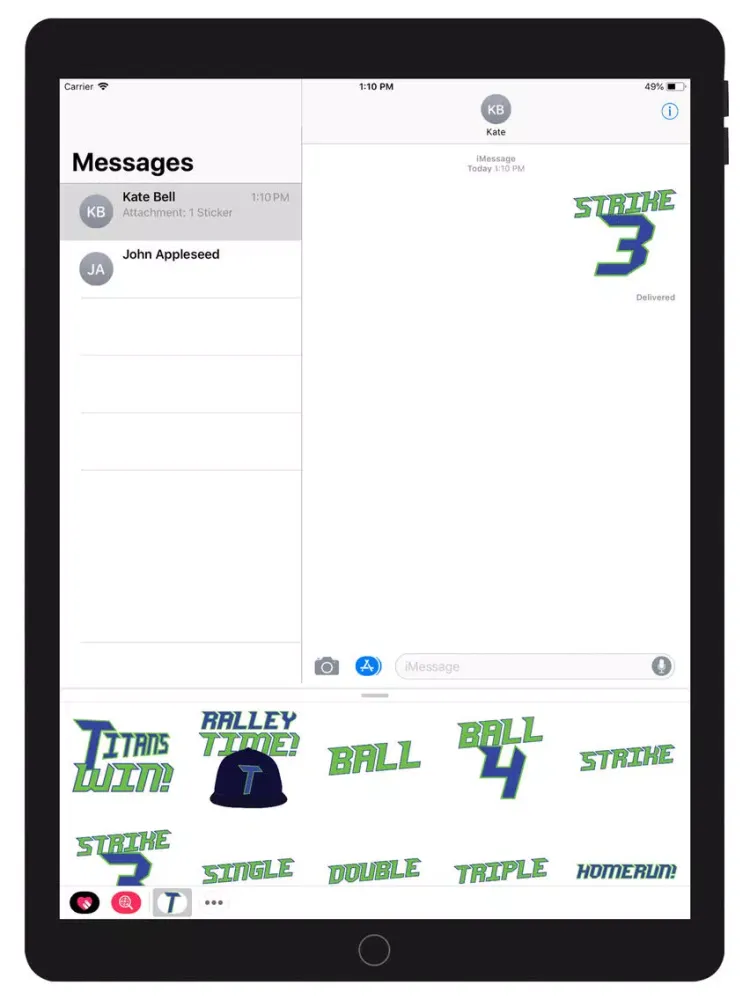 Titans Baseball Sticker Pack iPad  স্ক্রিনশট