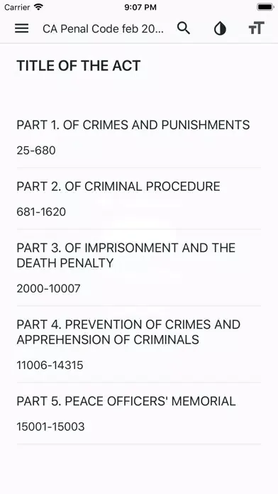 California Penal Code 2020 Screenshots