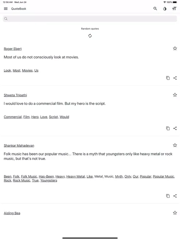 Screenshot di Famous Quotes 50000 + iPad 