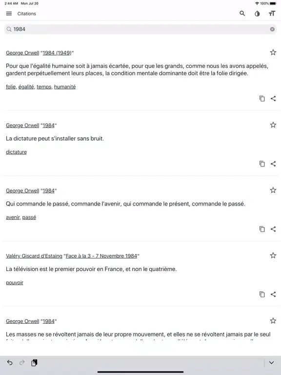 Citations et aphorismes (fr) iPad 应用截图