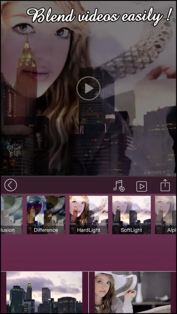 ภาพหน้าจอของ VideoBlend Pro : Blend or overlay videos to make beautiful video effects