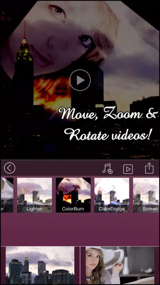 ภาพหน้าจอของ VideoBlend Pro : Blend or overlay videos to make beautiful video effects