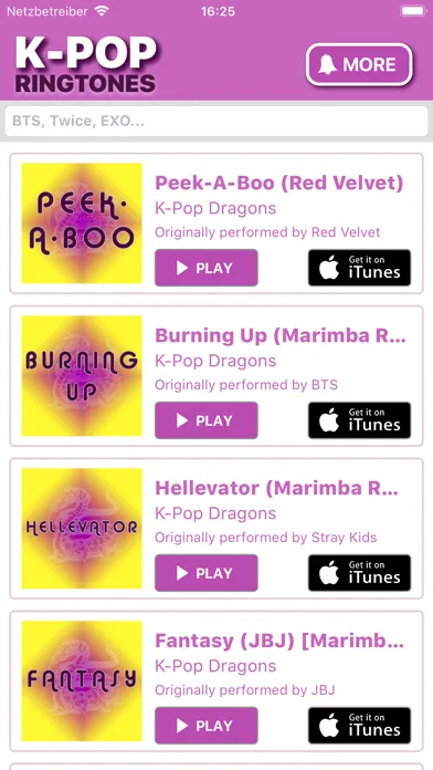 Capturas de tela do Kpop Ringtones for iPhone