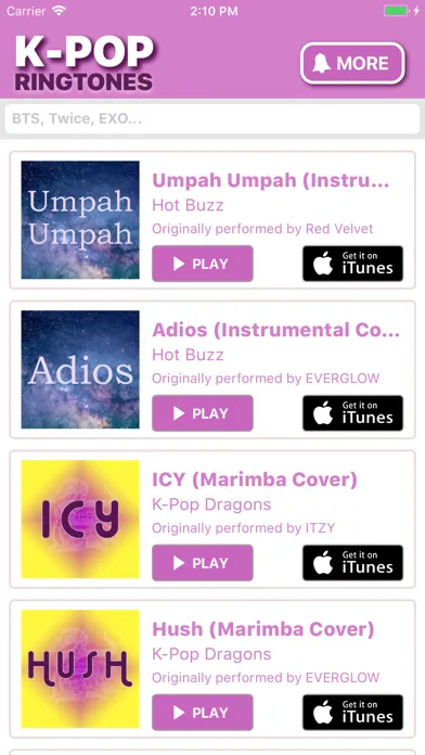 Capturas de tela do Kpop Ringtones for iPhone