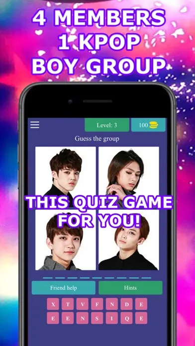4 Members 1 KPop Boy Group 스크린샷