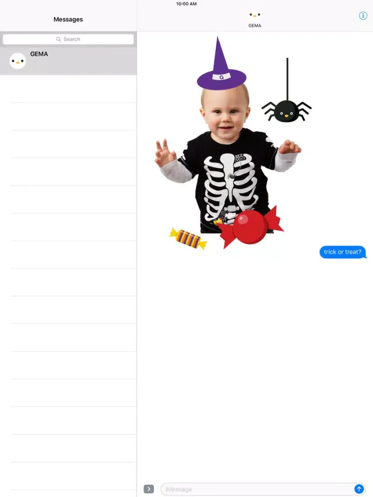 Tangkapan layar GEMA Stickers: Halloween iPad 