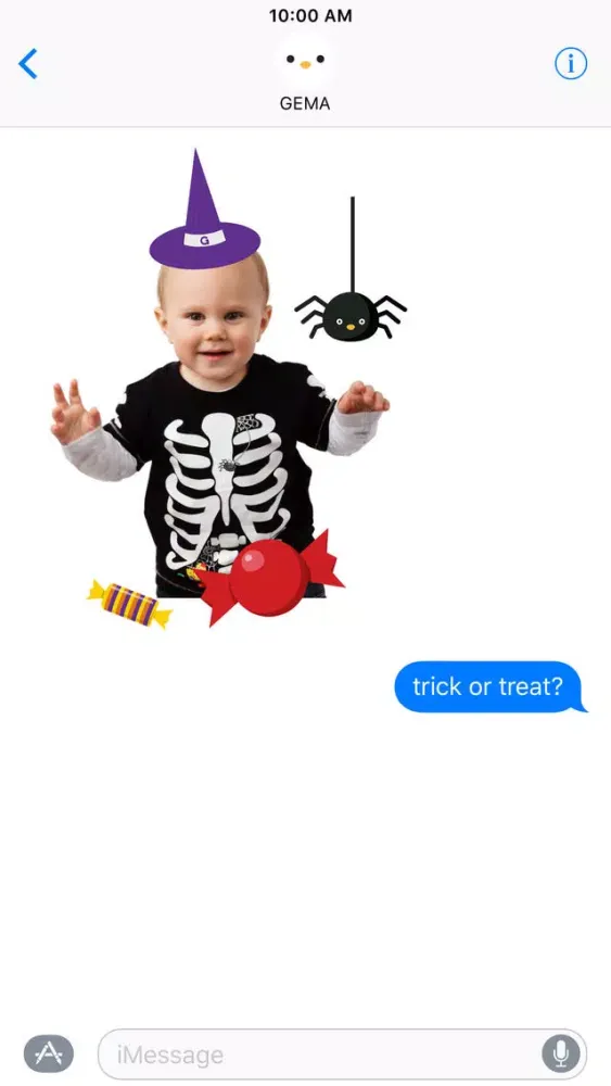 Tangkapan layar GEMA Stickers: Halloween