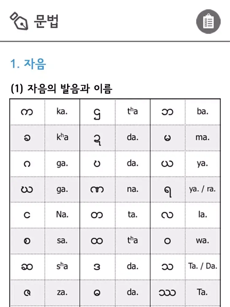 صور 기초미얀마어 iPad 