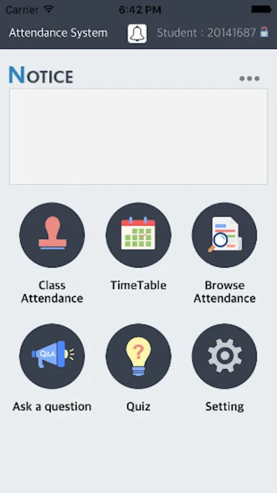 Zrzuty ekranu UNIST Mobile Attendance System