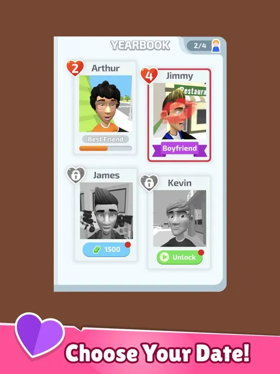 ภาพหน้าจอของ Kiss in Public: Dating Choices iPad 