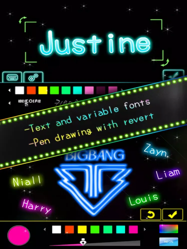 Captures d'écran de Draw Everything! GLOW Note Free! iPad 