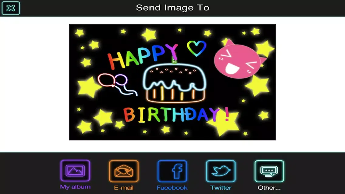 Captures d'écran de Draw Everything! GLOW Note Free!