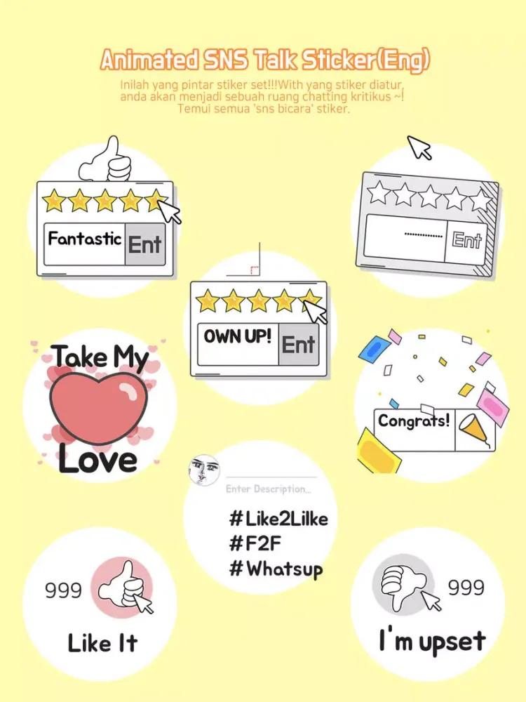 Captures d'écran de Animated SNS Talk Sticker(Eng) iPad 