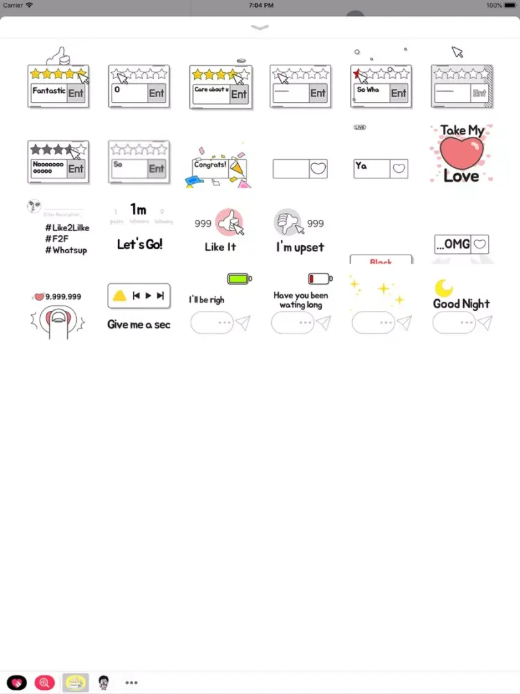 Captures d'écran de Animated SNS Talk Sticker(Eng) iPad 