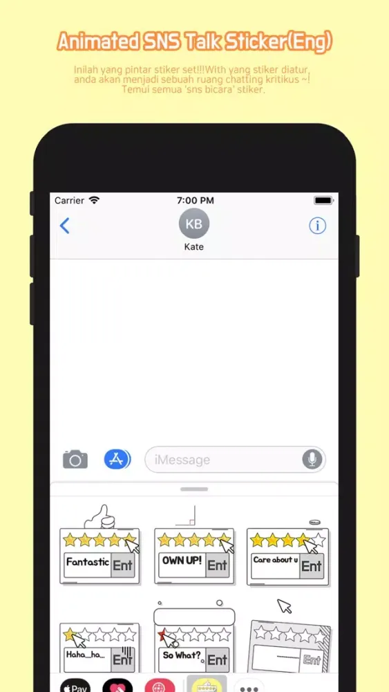 Captures d'écran de Animated SNS Talk Sticker(Eng)